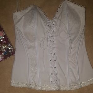 HOT WHITE MADONNA CORSET  size M